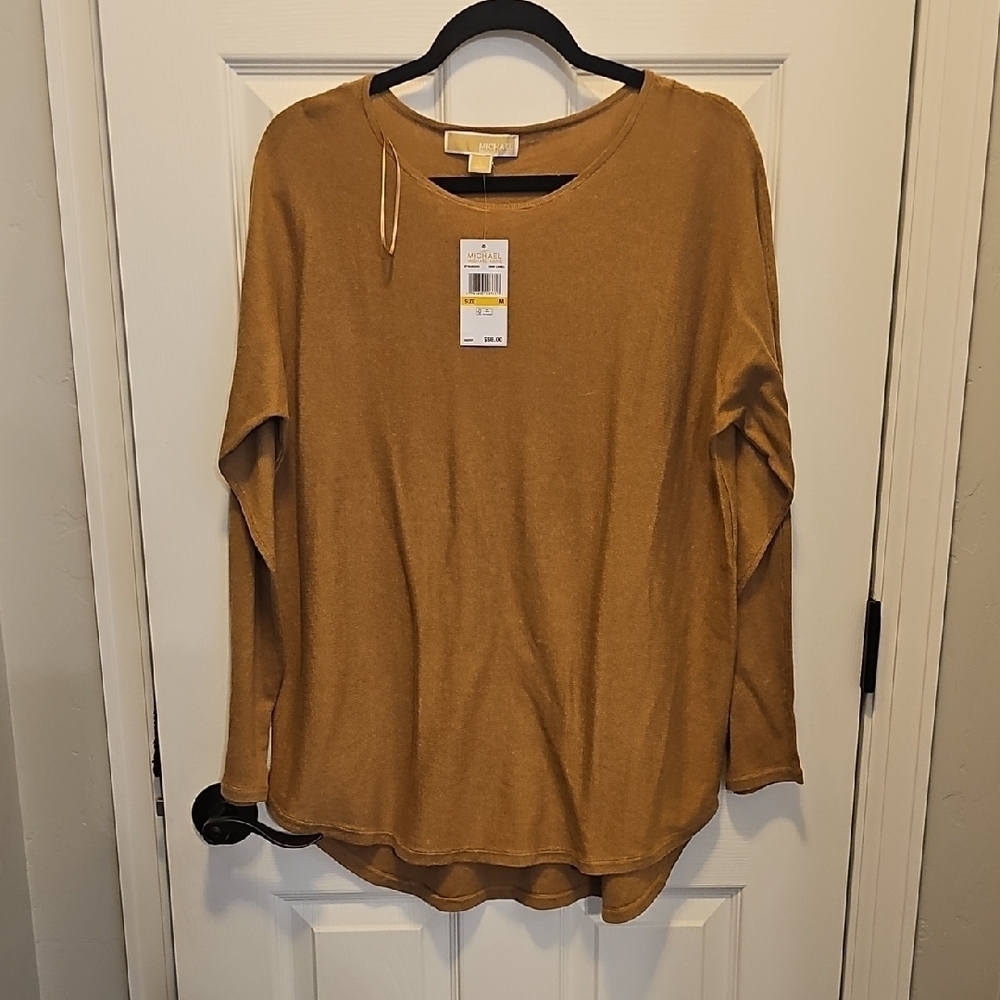 Michael Kors Gold Relaxed Crew Neck Sweatshirt